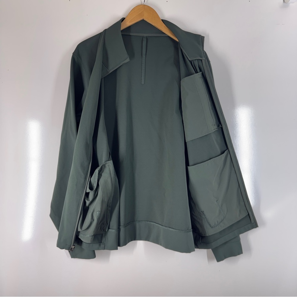 Lululemon Men Sojourn Jacket Green Performance Zip Jacket XXL Travel Athleisure - Picture 3 of 12